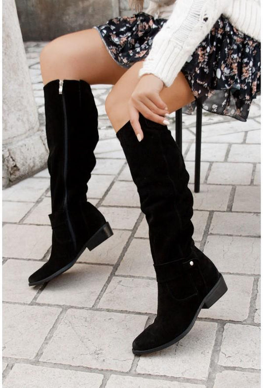 Zavira | Bottes en daim élégantes et chaudes pour femmes