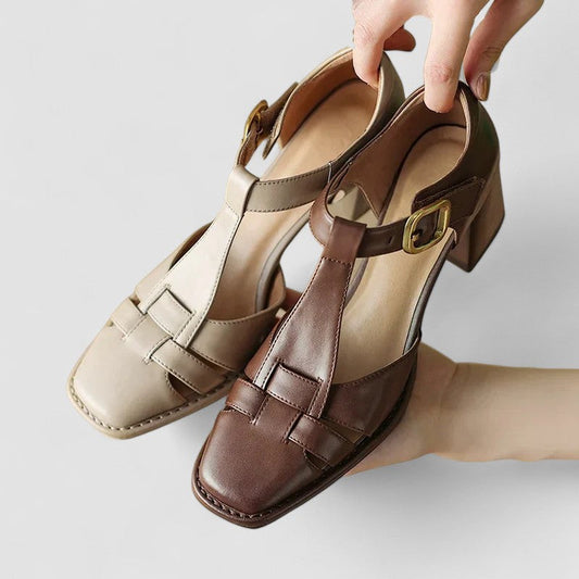 Scarlett – Sandales à talons bloc T-Strap orthopédiques