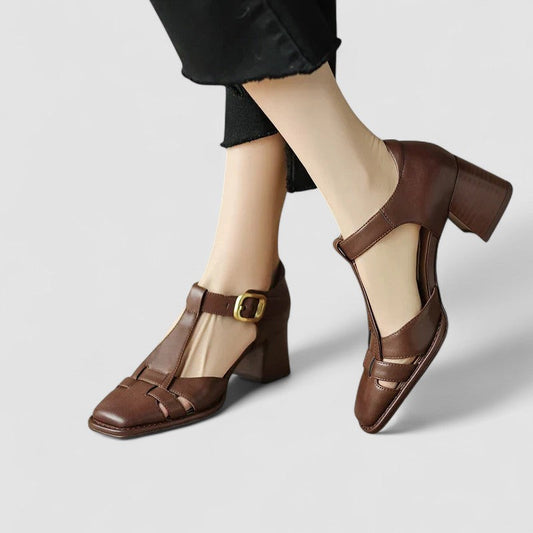 Scarlett – Sandales à talons bloc T-Strap orthopédiques