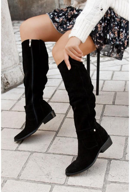 Zavira | Bottes en daim élégantes et chaudes pour femmes