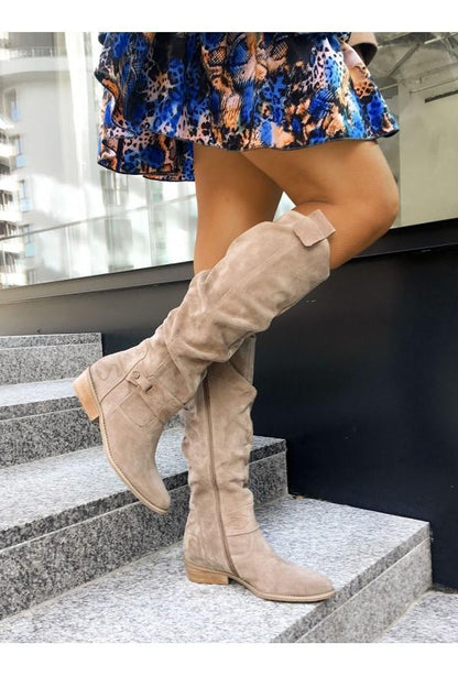 Zavira | Bottes en daim élégantes et chaudes pour femmes